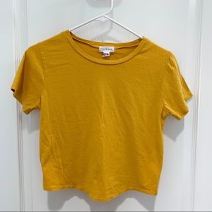 FULL TILT MUSTARD YELLOW CROP TOP